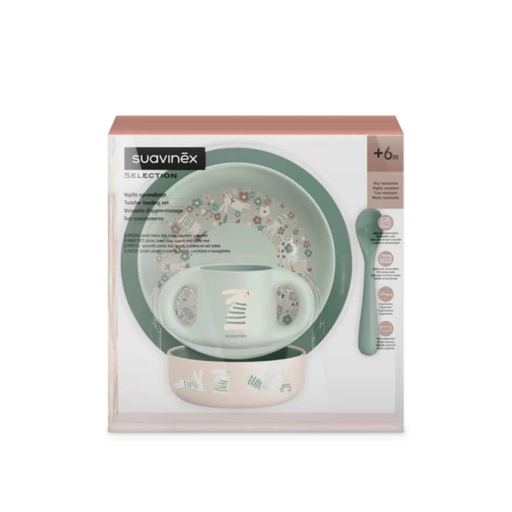 Suavinex Vajilla Infantil Aprendizaje +6 Meses Azul