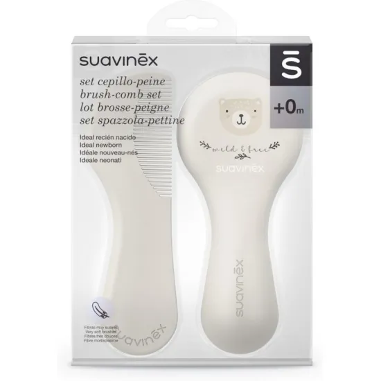 Suavinex Set Cepillo Y Peine Infantil Soft Beige