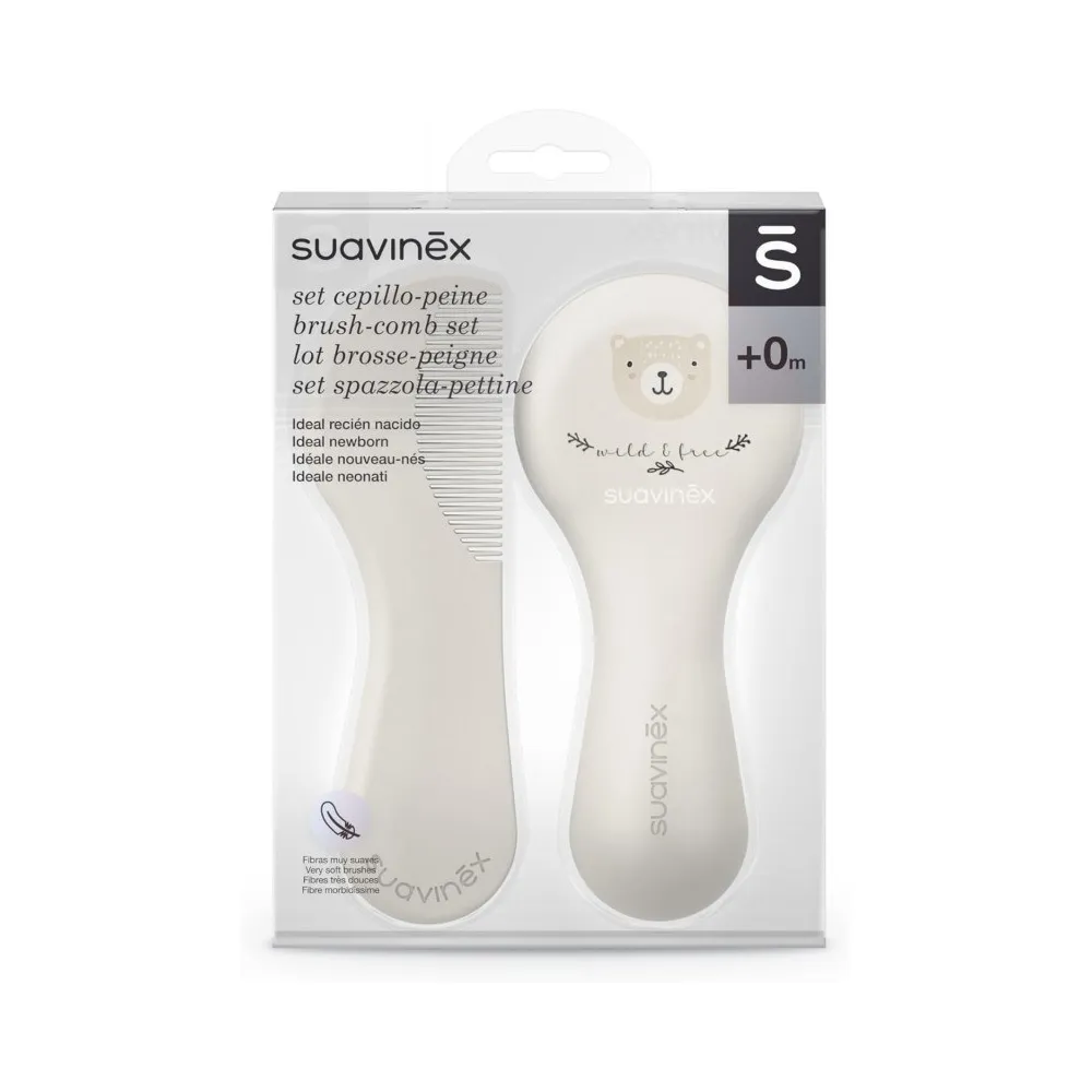 Suavinex Set Cepillo Y Peine Infantil Soft Beige