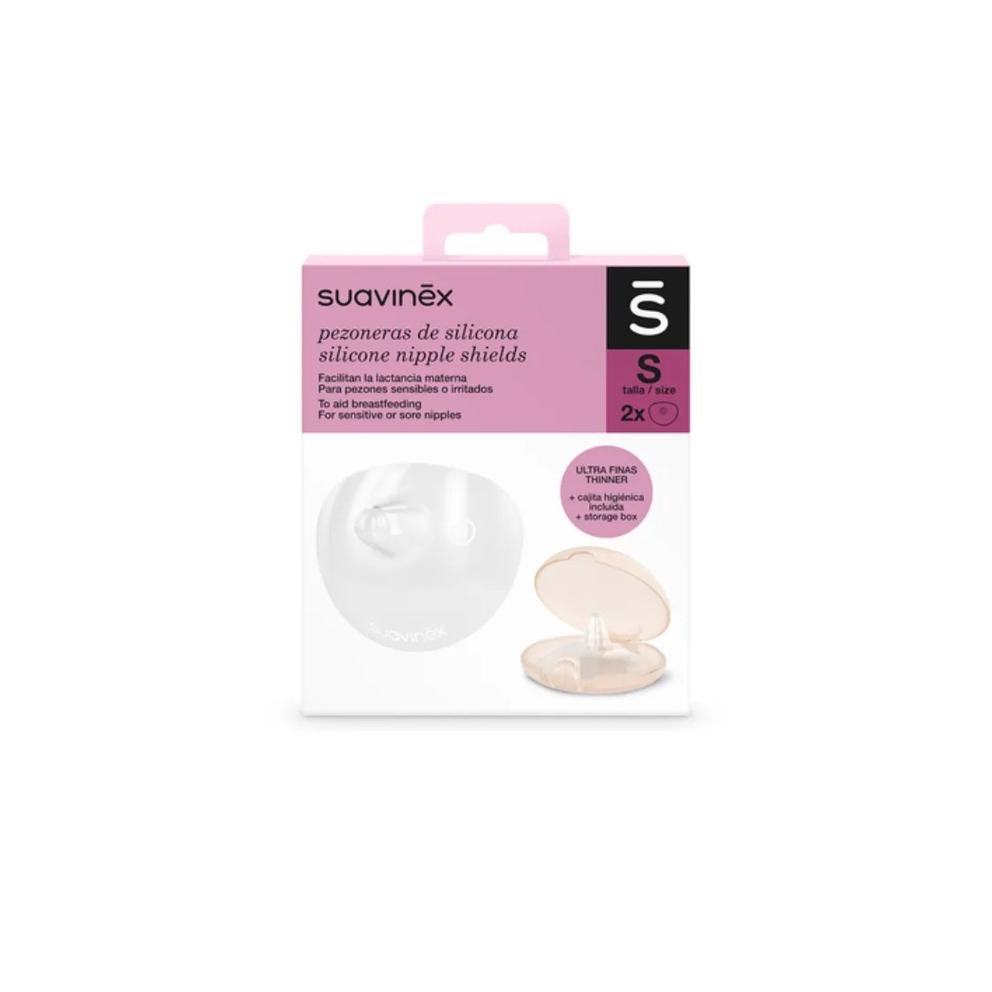 Suavinex pezonera de silicona Talla S 2 uds