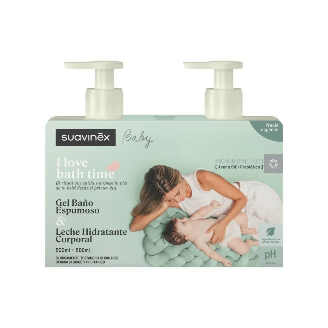 Suavinex Pack Gel Baño Espumoso 500 Ml + Leche Hidratante Corporal 500 Ml