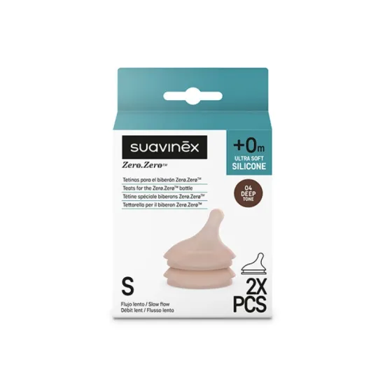 Suavinex Tetina Silicona Flujo S 0m+ 2 Unidades