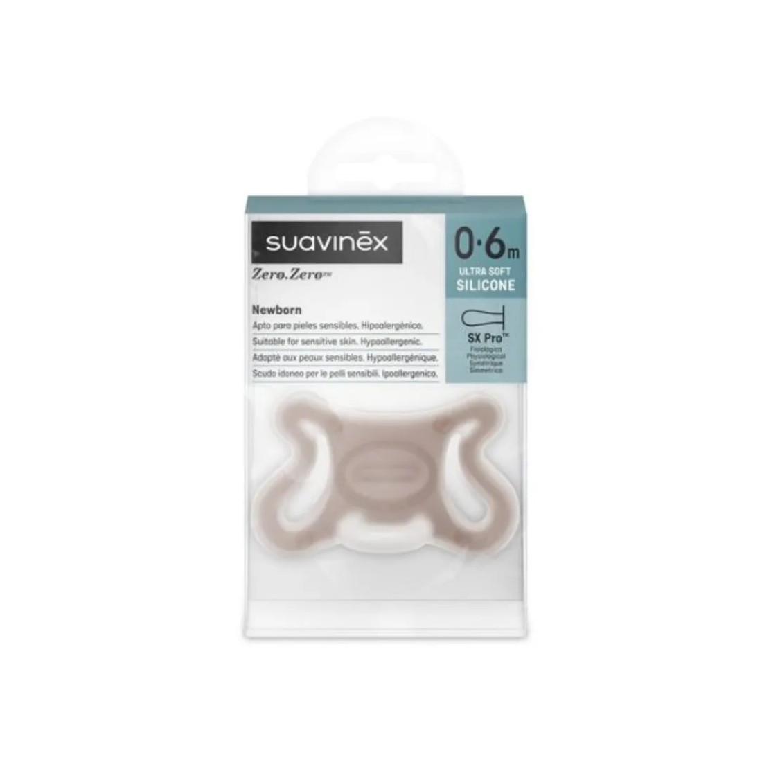 Suavinex Zero.Zero Chupete Fisiológico Silicona 0-6M Medium
