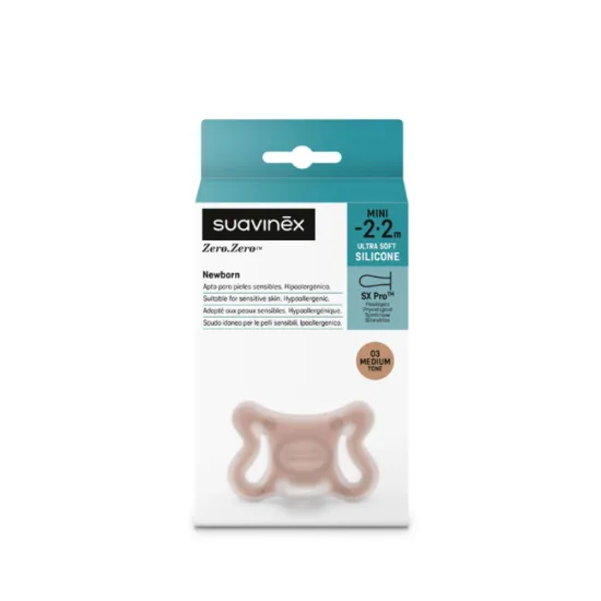 Suavinex Zero.Zero Chupete Newborn Fisiológico Silicona -2/2M Medium