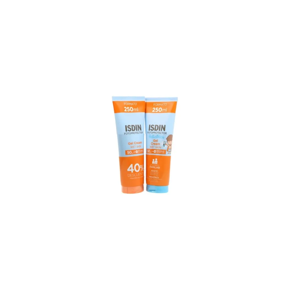 Isdin Pack Familiar Gel Crema SPF50+ 250ml + Pediatrics 250ml| Comprar