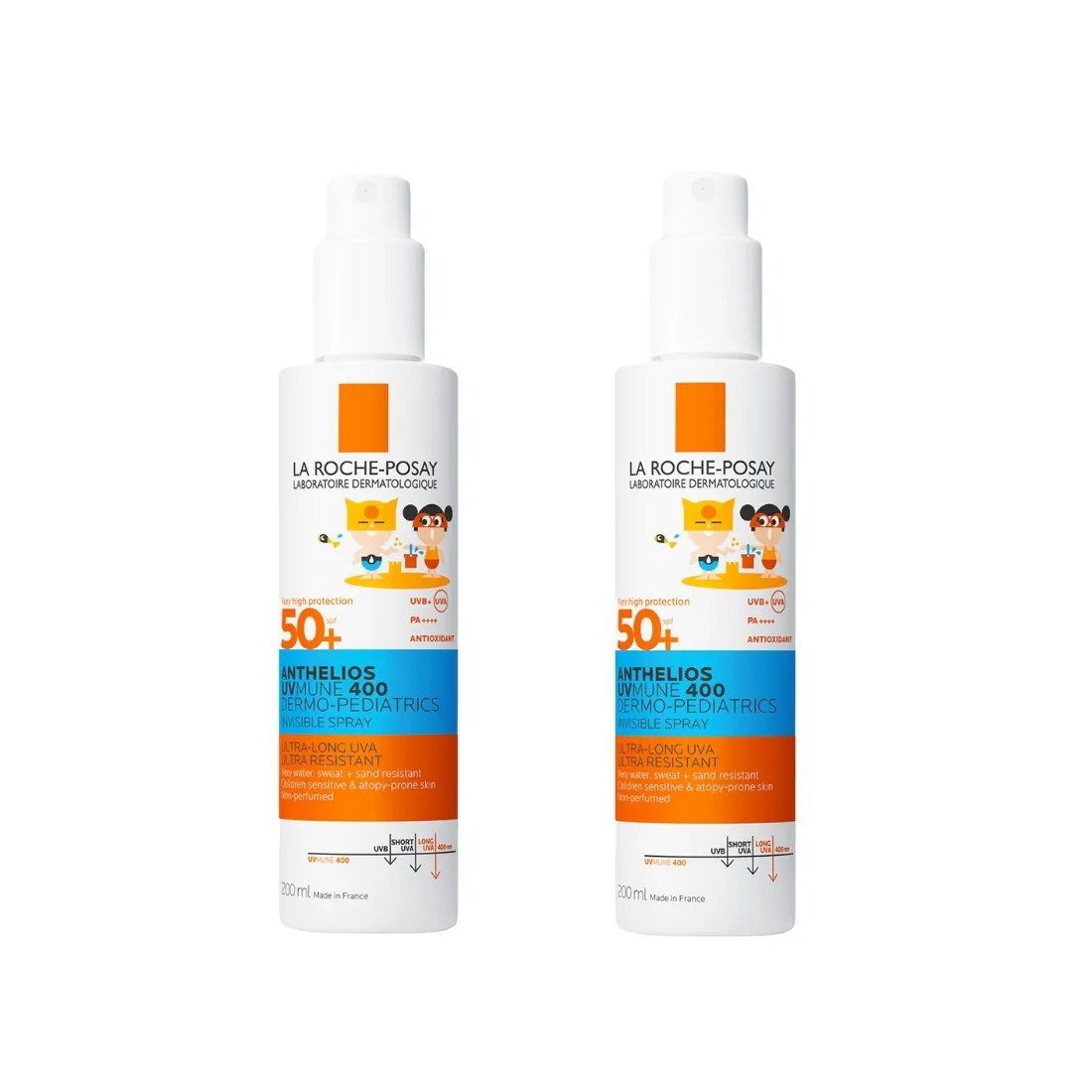Comprar La Roche Posay Anthelios Dermo-Pediatrics Duplo Solar Spray Invisible SPF50+ 2x200 ml