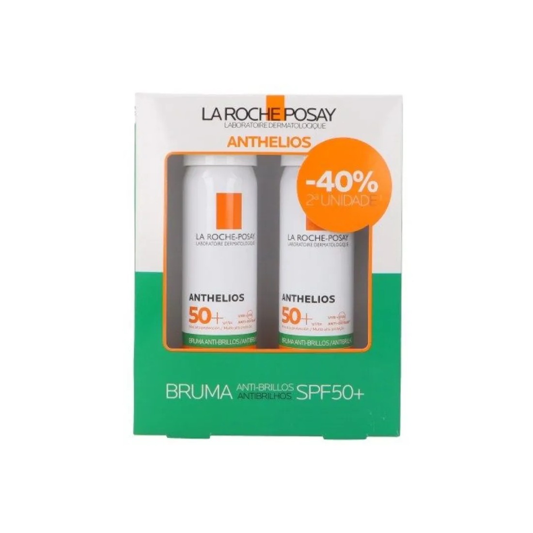 La Roche Posay Anthelios Duplo Bruma Facial Antibrillos SPF50+ 2x75ml