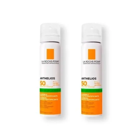 Comprar La Roche Posay Anthelios Duplo Bruma Facial Antibrillos SPF50+ 2x75ml | MasParafarmacia