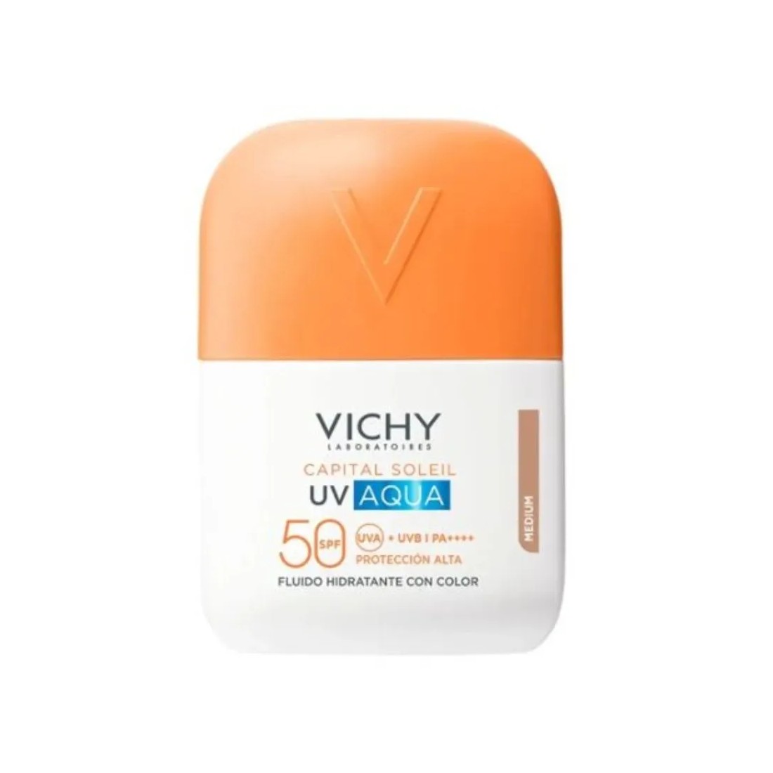 Vichy Capital Soleil Aqua Fluido SPF50 Tono Medio 50ml presentación