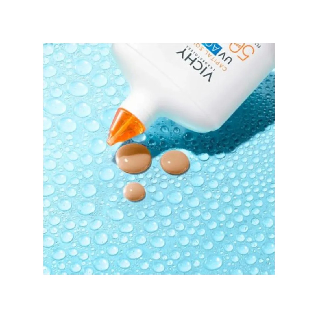 Vichy Capital Soleil Aqua Fluido SPF50 Tono Medio 50ml textura