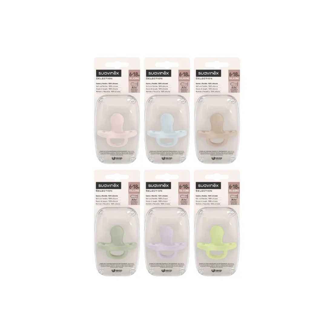 Suavinex Chupete Silicona Tetilla Fisiológica 6-18 Meses variedad
