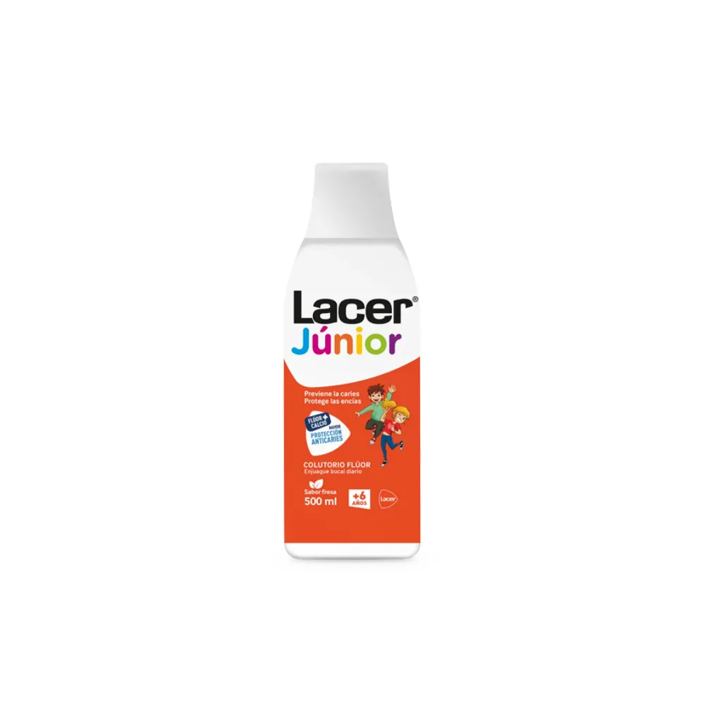 Lacer Flúor colutorio infantil de fresa 500 ml