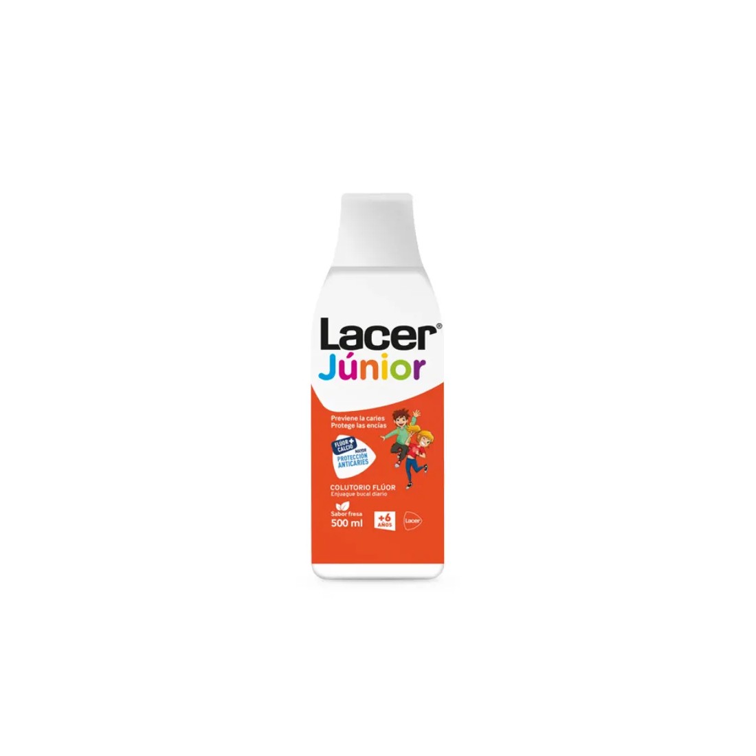 Lacer Flúor colutorio infantil de fresa 500 ml