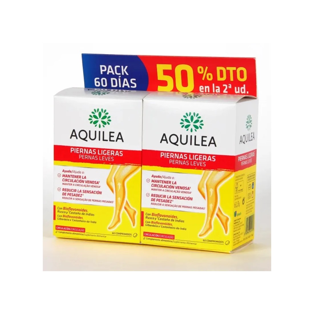 Aquilea Piernas Ligeras Pack 2 x 60 Comprimidos