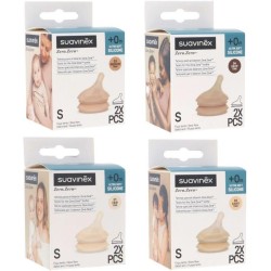 Suavinex Tetina Silicona Flujo S 0m+ 2 Unidades | Bebé