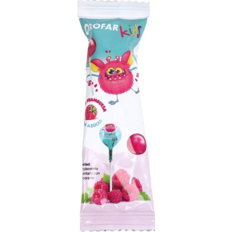 Orofar Kids Piruleta Garganta Sabor Frambuesa 10 g