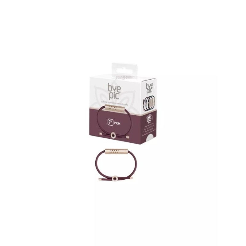 Prim ByePic Pulsera Citronela Cordón Burdeo