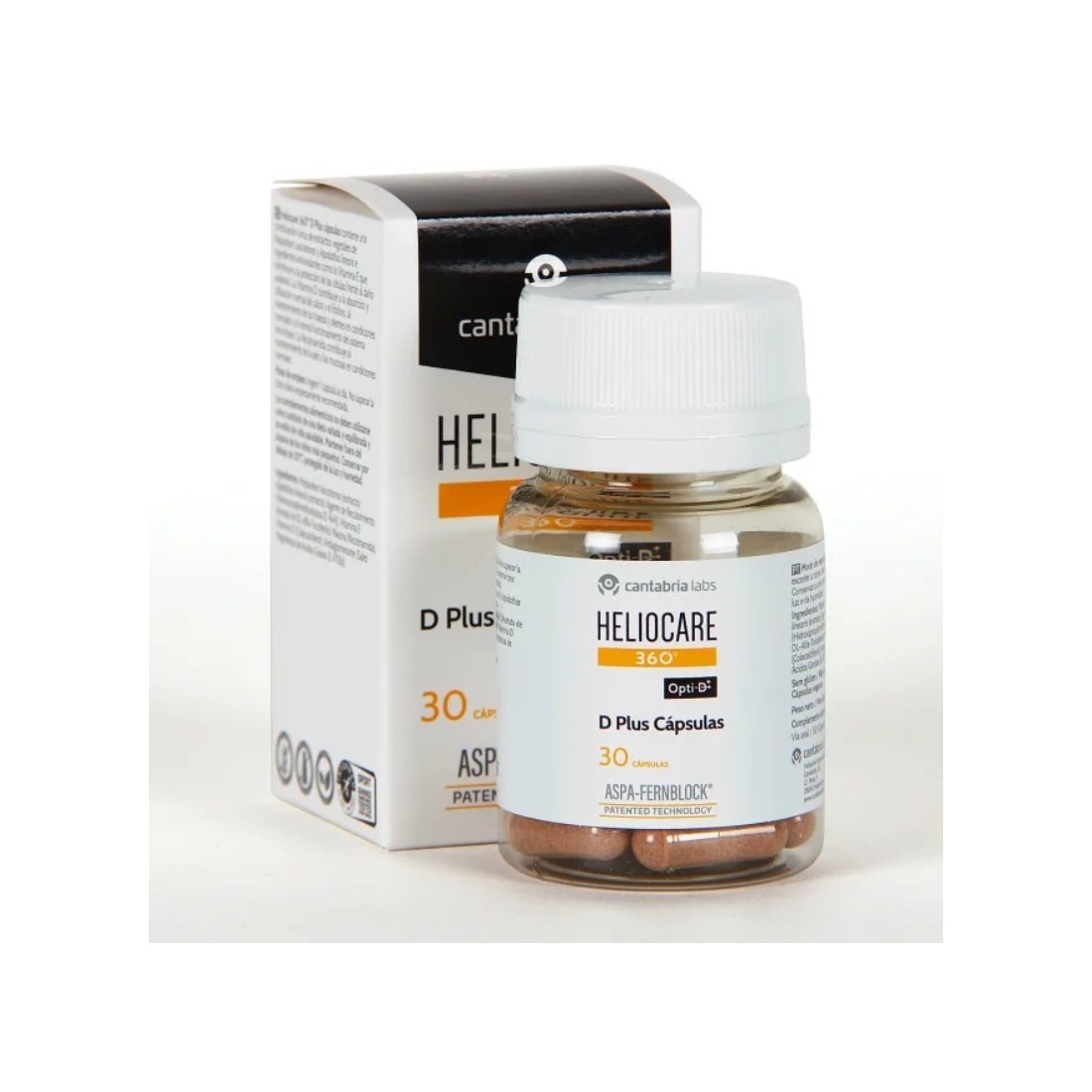 Heliocare 360° D Plus 30 Capsulas presentación