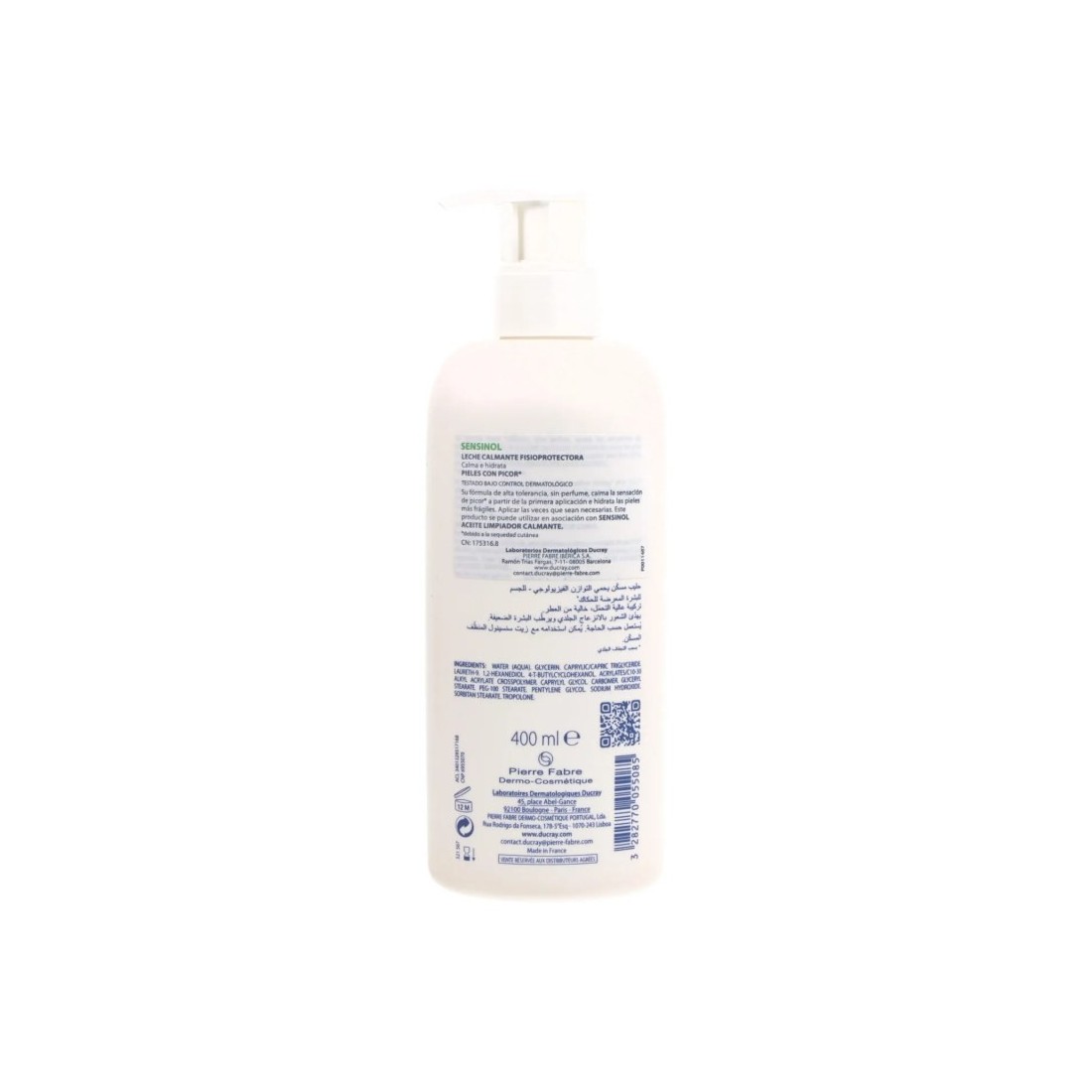Ducray Sensinol Leche Corporal Calmante 400ml detrás