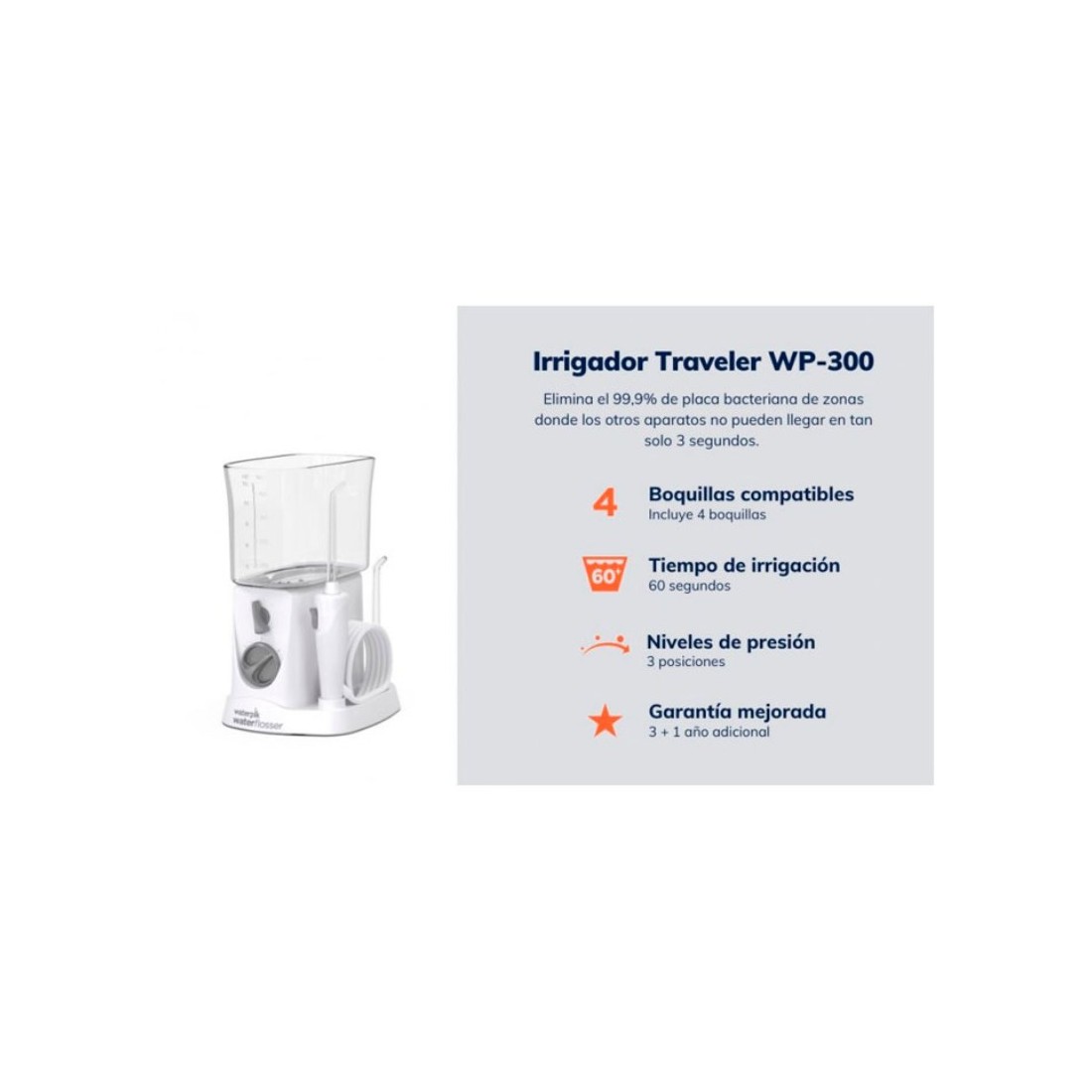 Waterpik Irrigador Wp 300 Traveler detalles