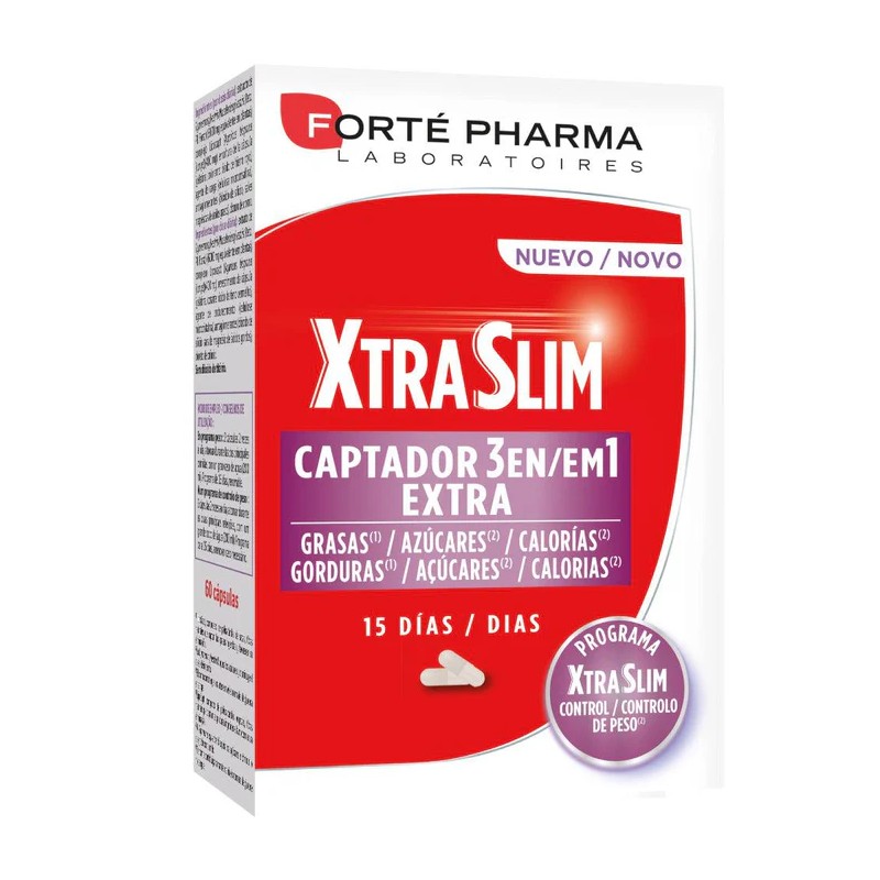 Xtraslim Captador 3 en 1 60 Cápsulas