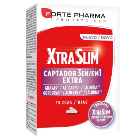 Xtraslim Captador 3 en 1 60 Cápsulas