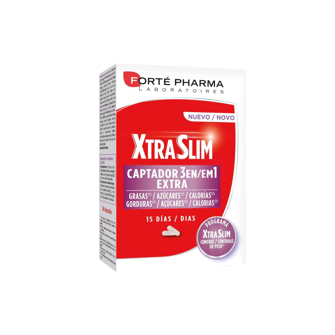Xtraslim Captador 3 en 1 60 Cápsulas