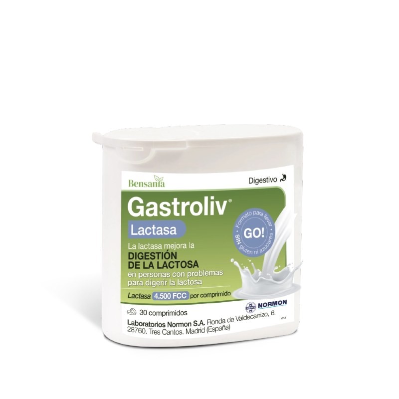 Normon Bensania Gastro Lactasa 30 Comprimidos | MasParafarmacia