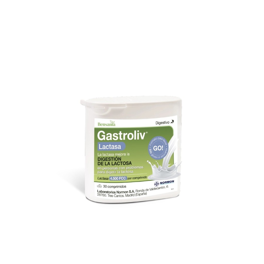 Normon Bensania Gastro Lactasa 30 Comprimidos | MasParafarmacia