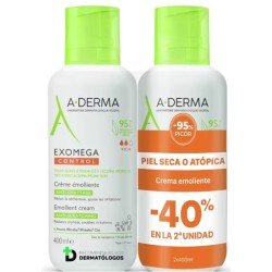 A-Derma Exomega Control Crema Emoliente Pack 2x400ml