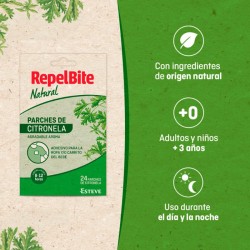 Repel Bite Natural 24 Parches Citronela descripción