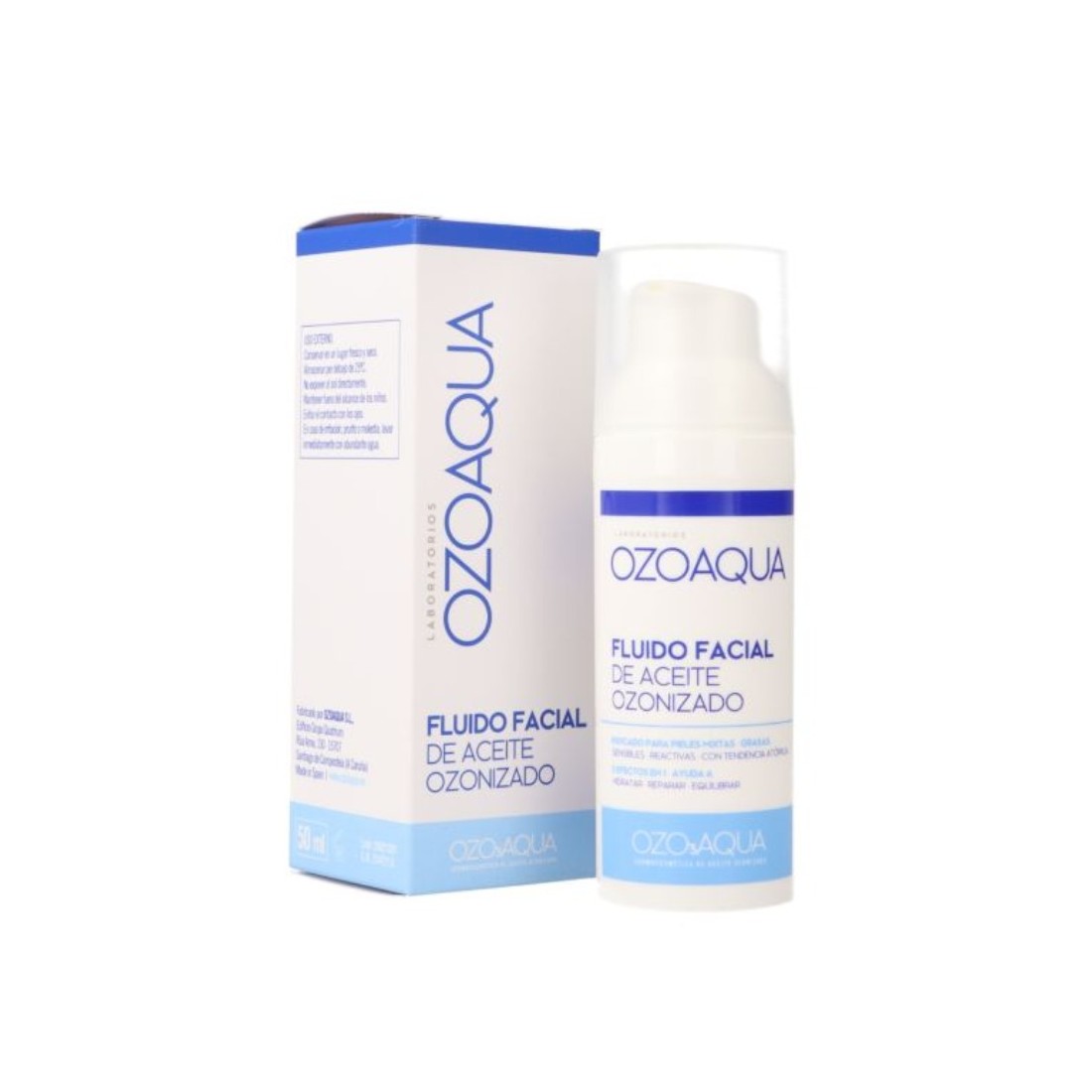 Ozoaqua Fluido Facial De Aceite Ozonizado 50ml