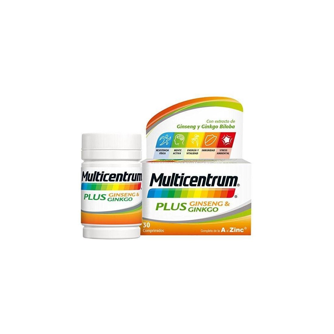 Compra Multicentrum Plus Ginseng & Ginkgo 30 Comprimidos al mejor precio | Más Parafarmacia