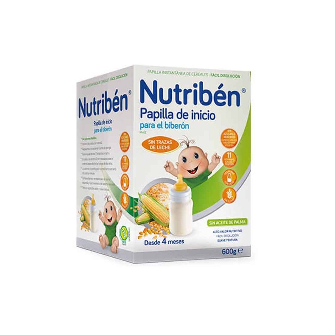 Compra Nutriben Papilla Inicio Biberon Sin Gluten 600 Gramos al mejor precio | Más Parafarmacia