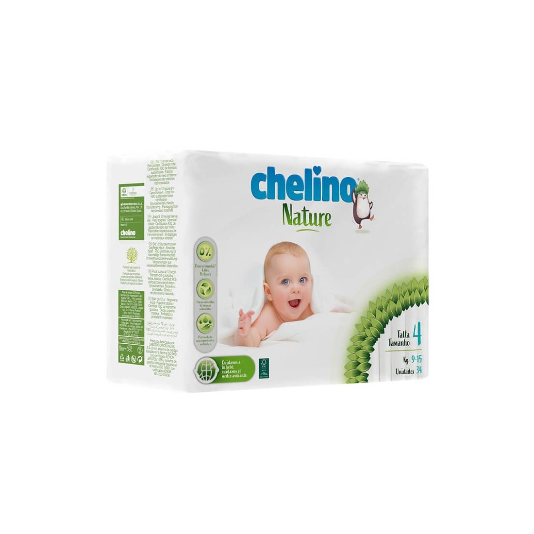 Compra Chelino Nature Pañal Talla 4  34 Unidades al mejor precio | Más Parafarmacia