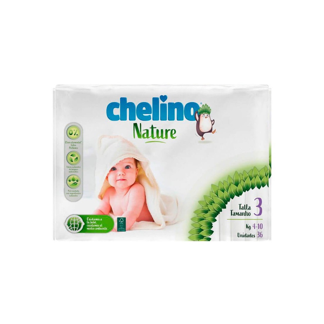 Compra Chelino Nature Pañal Talla 3 - 36 Unidades al mejor precio | Más Parafarmacia