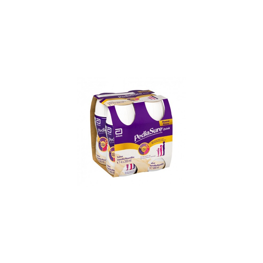 Compra Pediasure Drink Sabor Vainilla 4 X 200 Ml al mejor precio | Más Parafarmacia