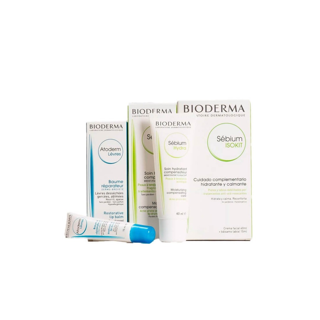 Compra Bioderma Sebium Isokit Crema Facial 40 Ml + Balsamo Labial 15 Ml al mejor precio | Más Parafarmacia