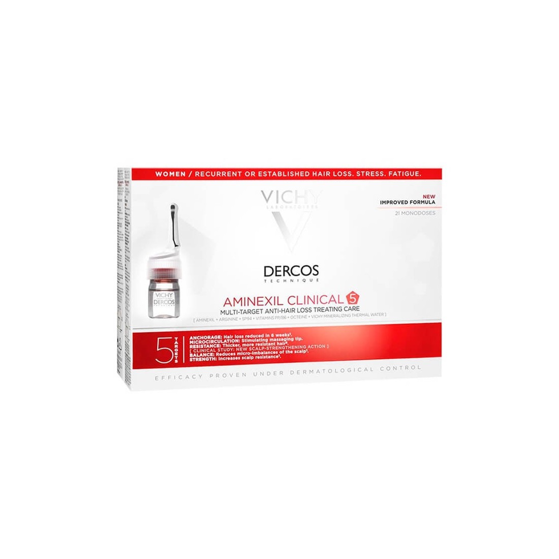 Compra Vichy Dercos Mujer Aminexil Clinical 5 21 Monodosis al mejor precio | Más Parafarmacia