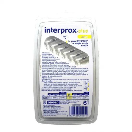 Interprox Plus 2G Mini Blister 6 reverso