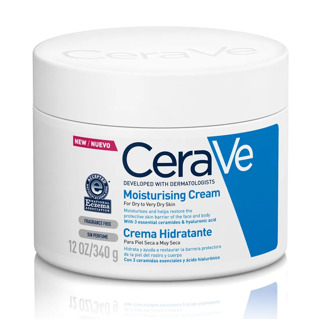 imagen cerave crema hidratante 340 lado