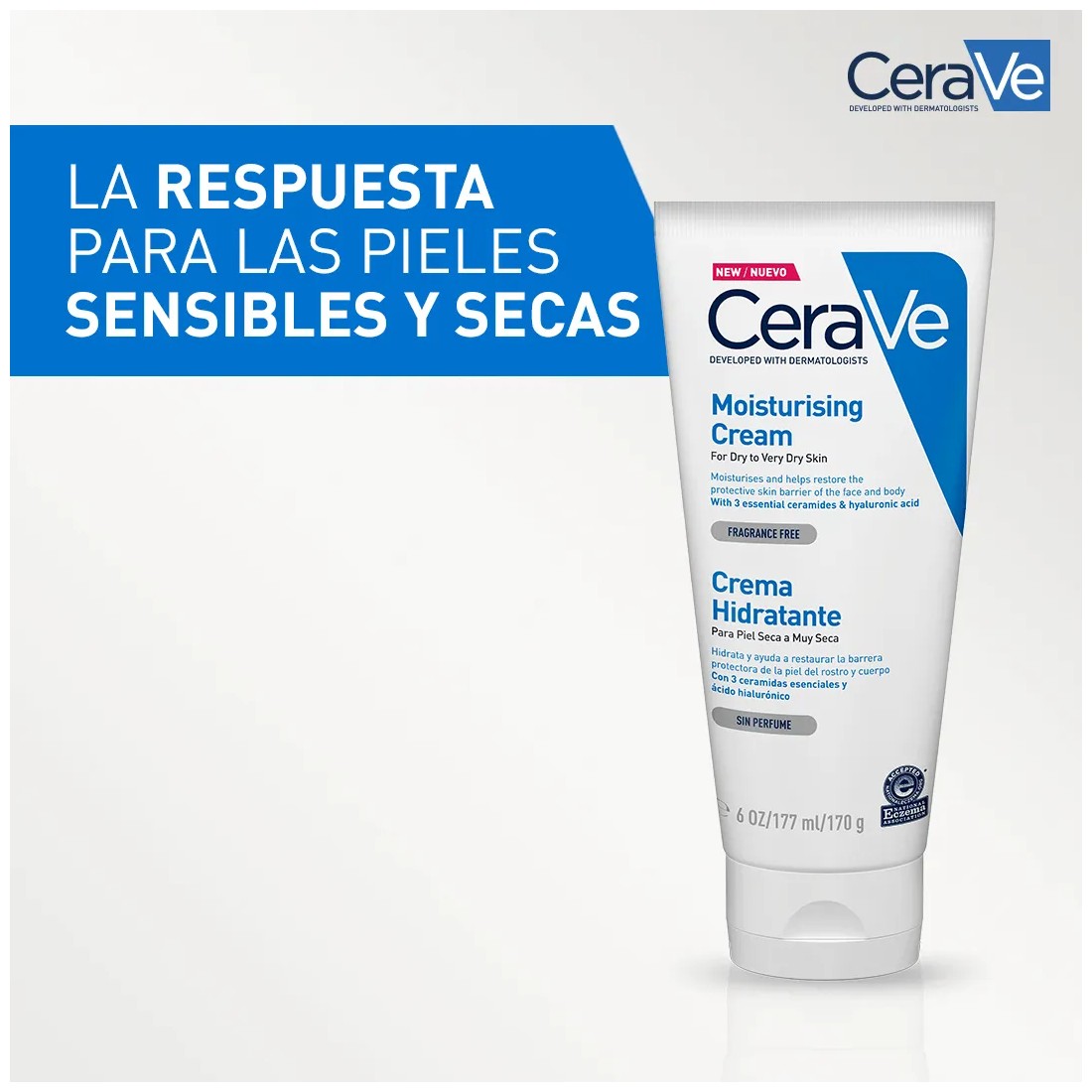 imagen cerave crema hidratante 170
pieles sensibles secas