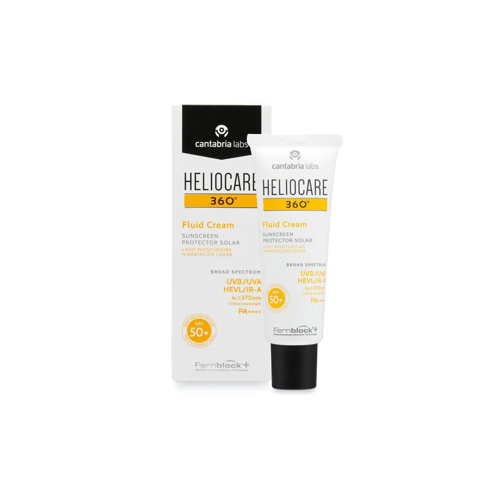 Imagen Heliocare 360 Fluid Cream Envase y Producto