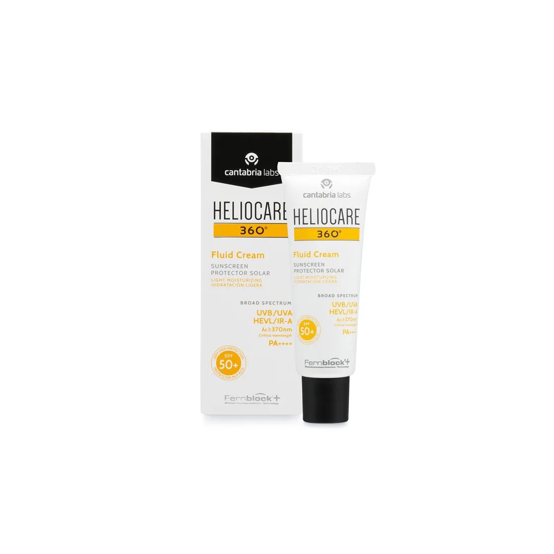 Imagen Heliocare 360 Fluid Cream Envase y Producto