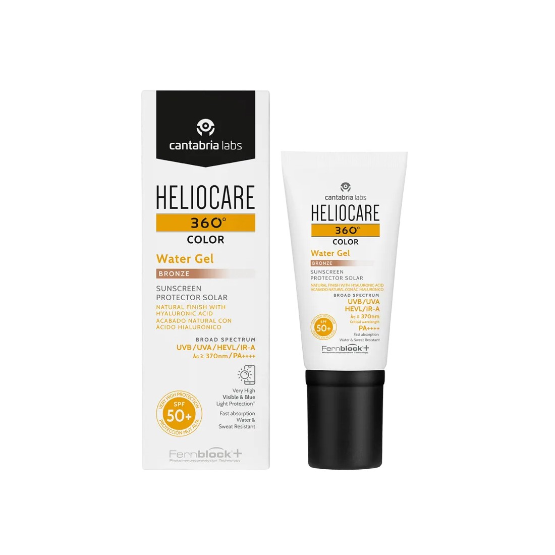 Imagen Heliocare Water Gel Color Bronze Envase y Producto