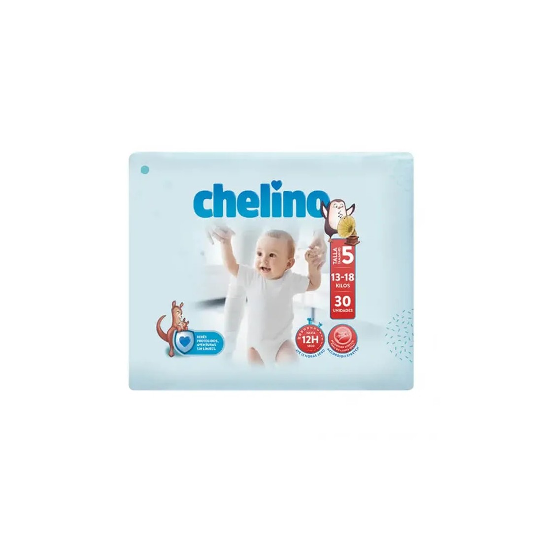Chelino Pañal Talla 5 13-18 Kg 30 Unidades frontal
