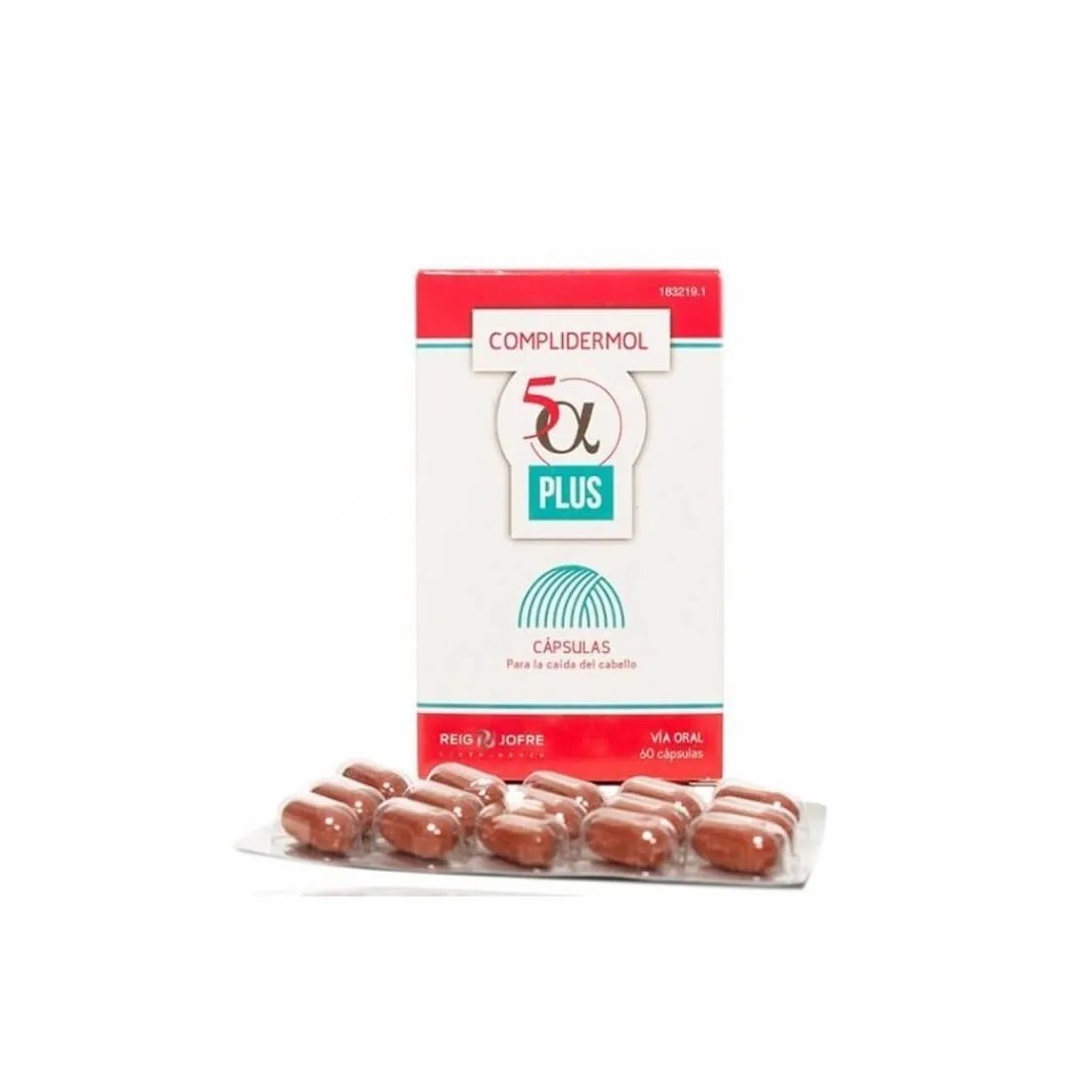 Complidermol 5 Alfa Plus 60 Capsulas envase