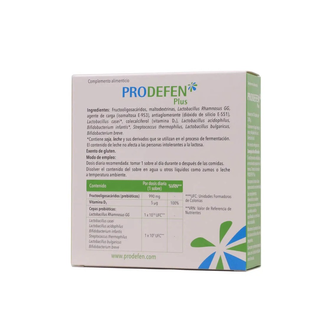 Prodefen Plus 10 Sobres ingredientes y modo de empleo