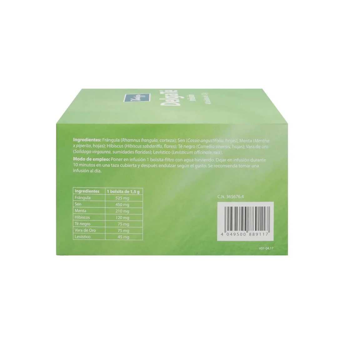 Kneipp Adelgazante Infusión 40 Bolsitas reverso