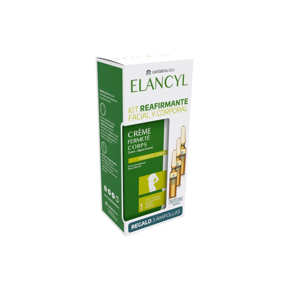 Elancyl Pack Crema Reafirmante Corporal 200 Ml + Ampollas Endocare Tensage